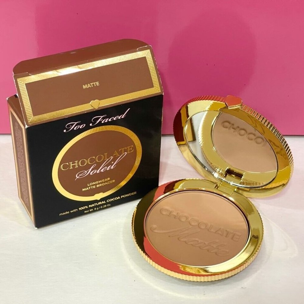 TOO FACED Chocolate Soleil BRONZER NIB full size Longwear Matte - Picture 2 of 7